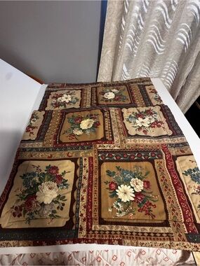 Lot of Two Floral Brown Standard Size Quilted Country Core Themed Pillow Shams